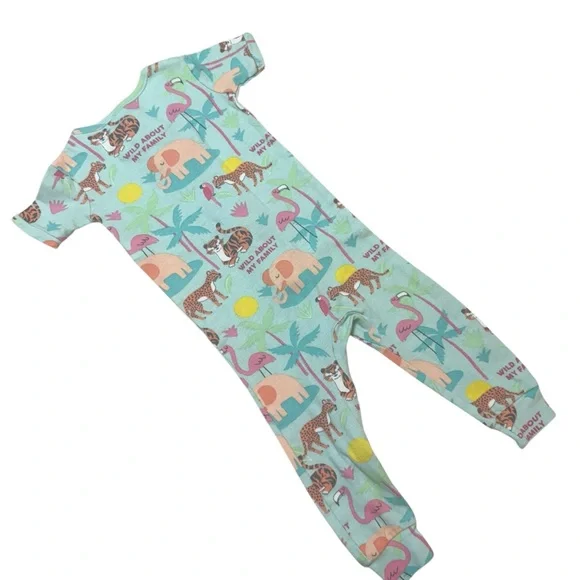 Children’s Place Sleeper Pajamas Jungle Unisex Baby 6-9 months - Picture 5 of 5